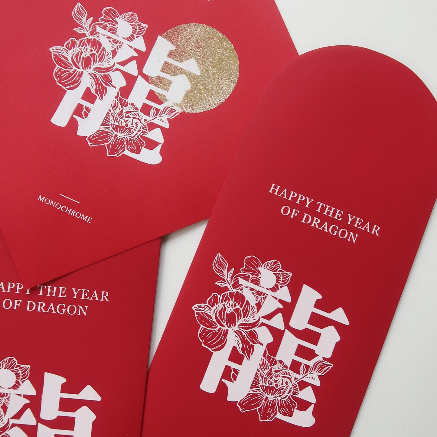 DRAGON 龍|限量手工絹印紅包袋 5 入組