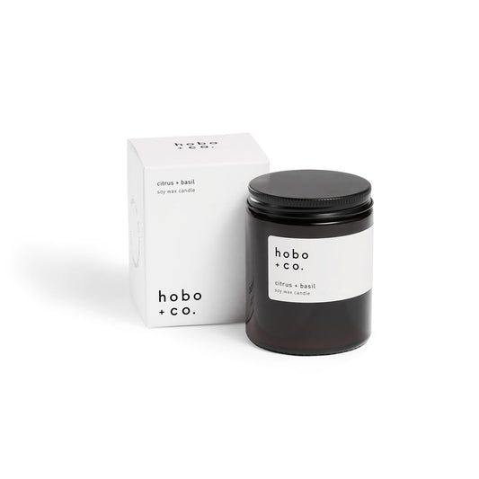 hobo + Co.|英國手工香氛大豆蠟燭 - 柑橘 + 羅勒 / 果香調