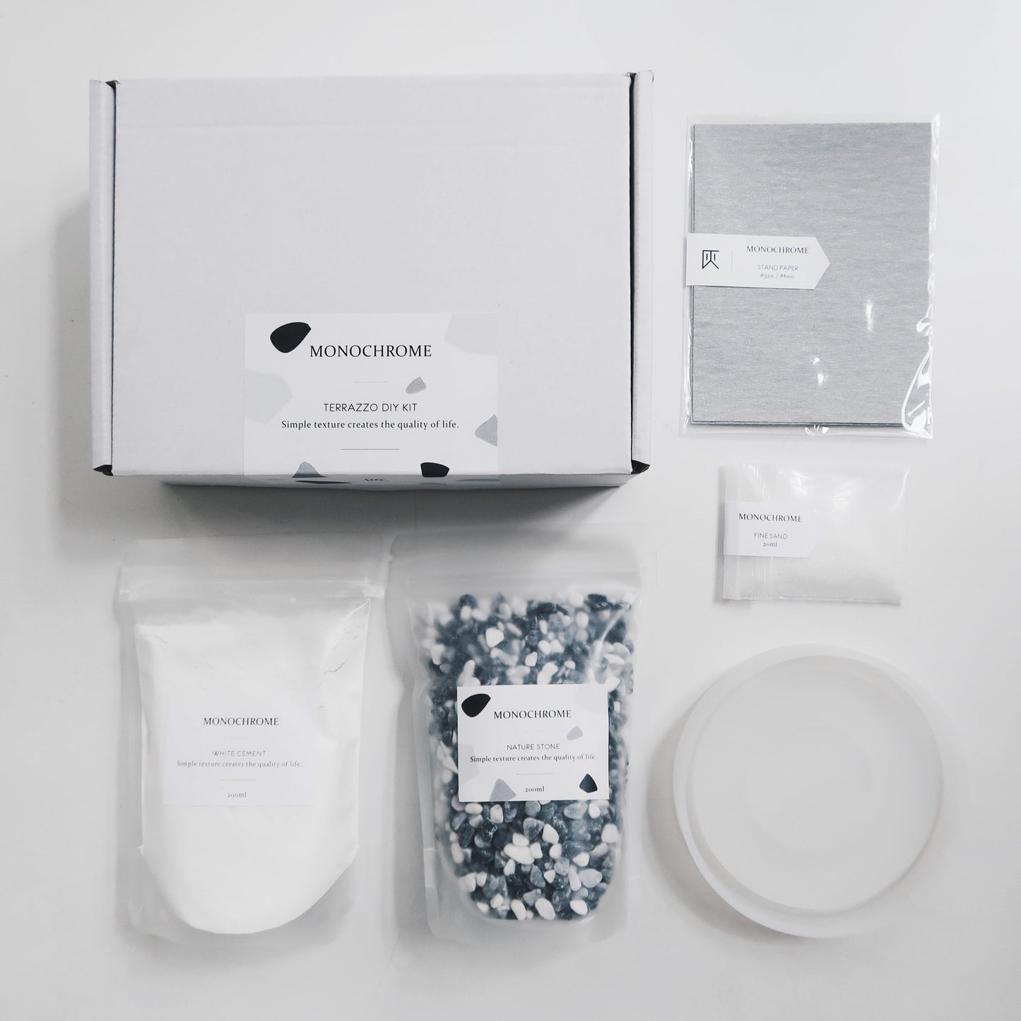 DIY KITS 手作體驗系列|磨石子水泥杯墊材料包組
