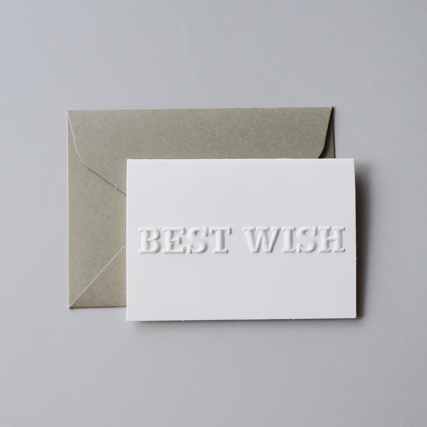 BEST WISH|限量手工凸版印刷祝福卡片 + 厚磅信封袋