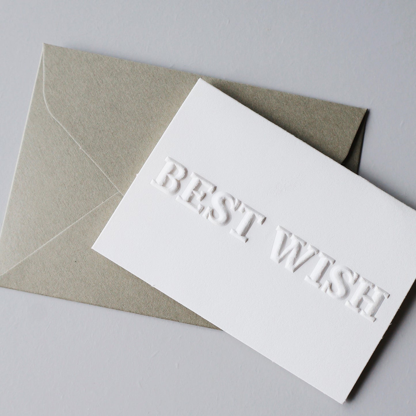 BEST WISH|限量手工凸版印刷祝福卡片 + 厚磅信封袋