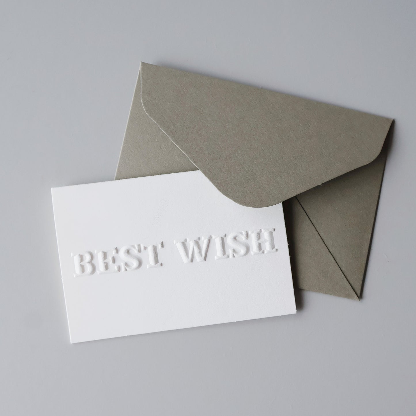 BEST WISH|限量手工凸版印刷祝福卡片 + 厚磅信封袋