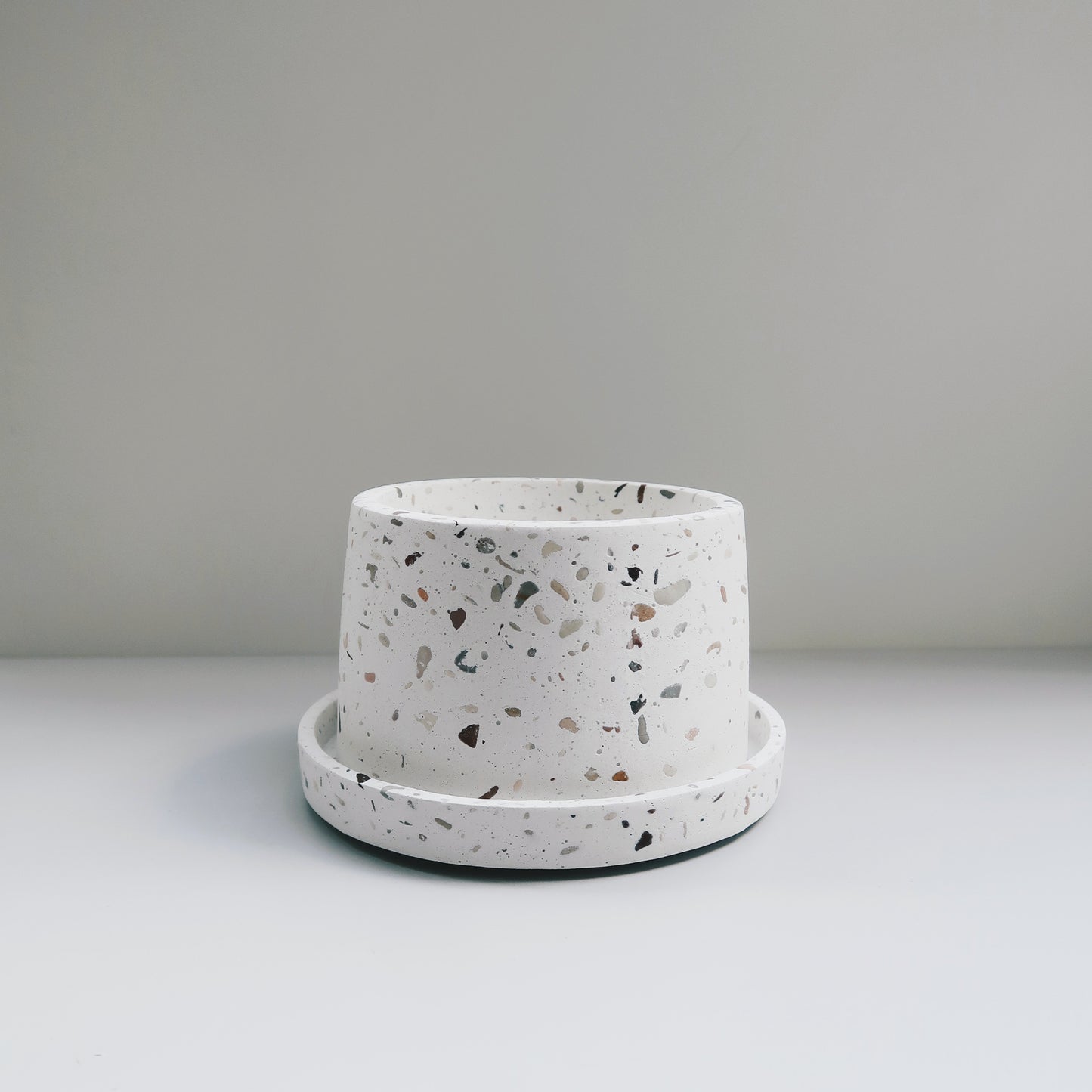 TERRAZZO 磨石子|暮色極簡梯形水泥盆器・花盆・花器