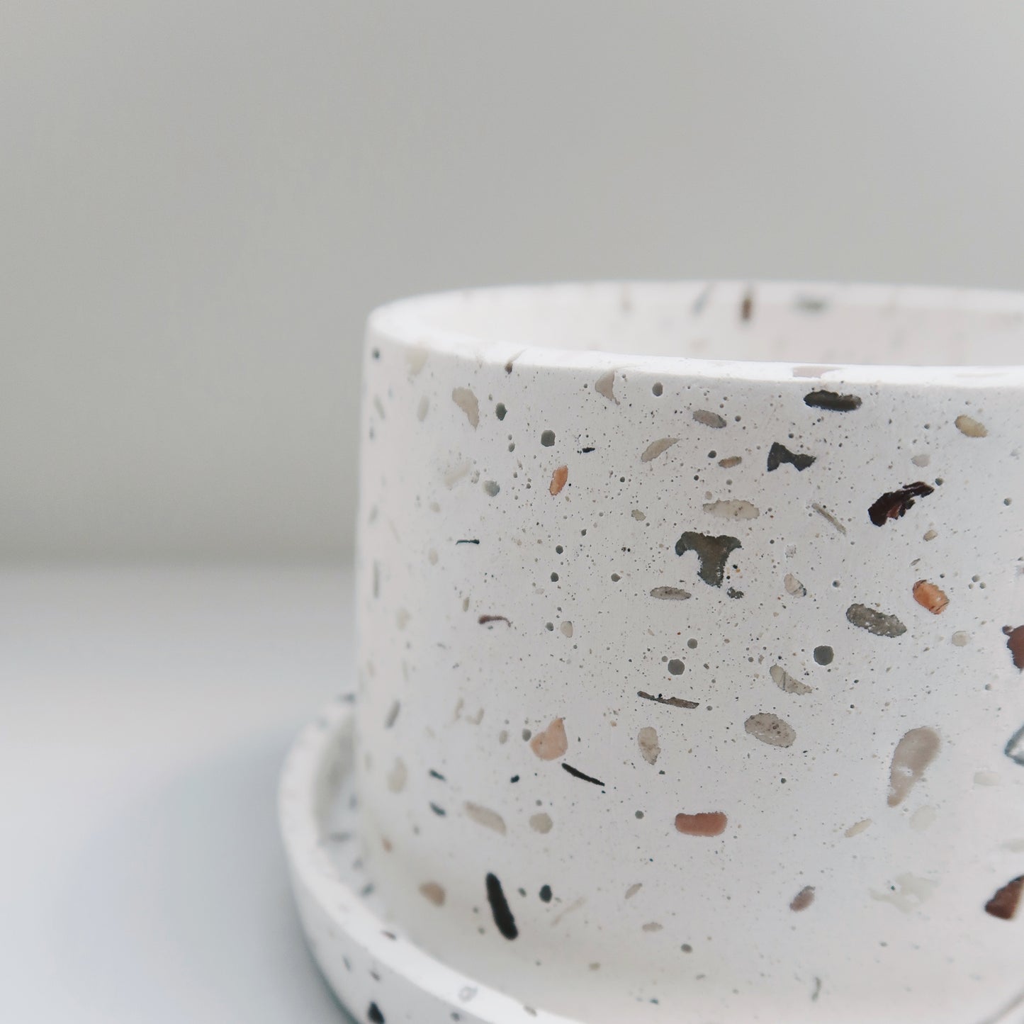 TERRAZZO 磨石子|暮色極簡梯形水泥盆器・花盆・花器