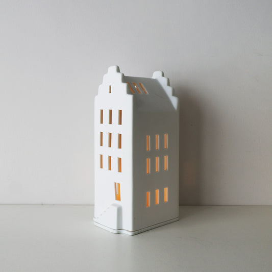 Räder｜德國村莊系列白瓷小房子燭台 - Stepped Gable Roof