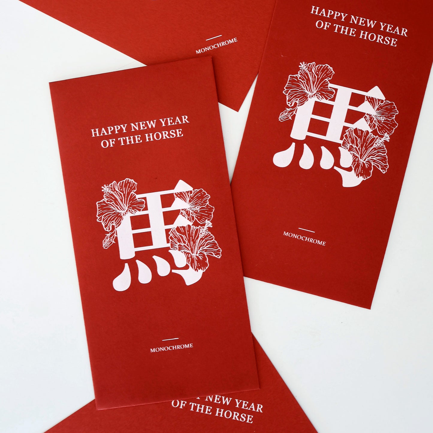 HORSE 馬｜限量手工燙金絹版印刷春聯紅包袋套組