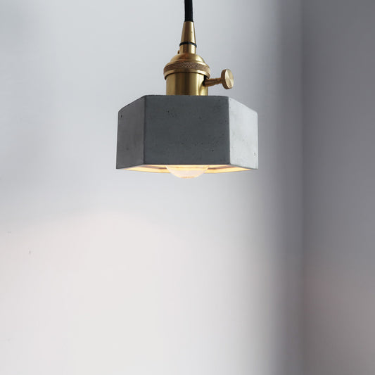 HALO 光圈 | 黃銅六邊斜角水泥桌燈・小吊燈